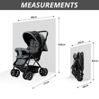 Teknum Reversible Look at Me Stroller - Grey